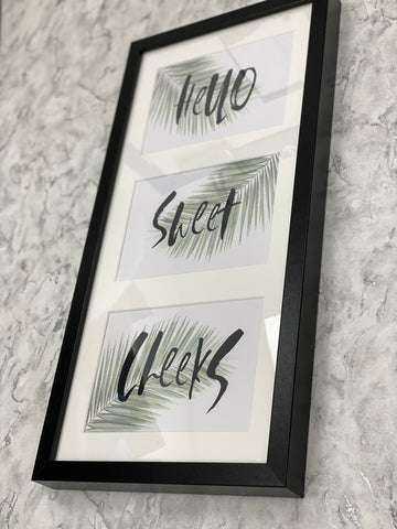 Limited Edition Hello Sweet Cheeks - Trio Print Frame